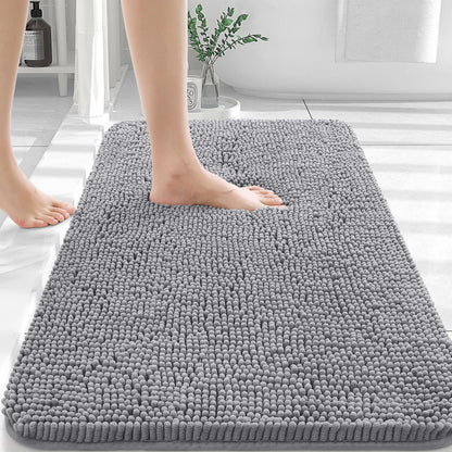 OLANLY Absorbent Chenille Bath Rugs, Quick Dry