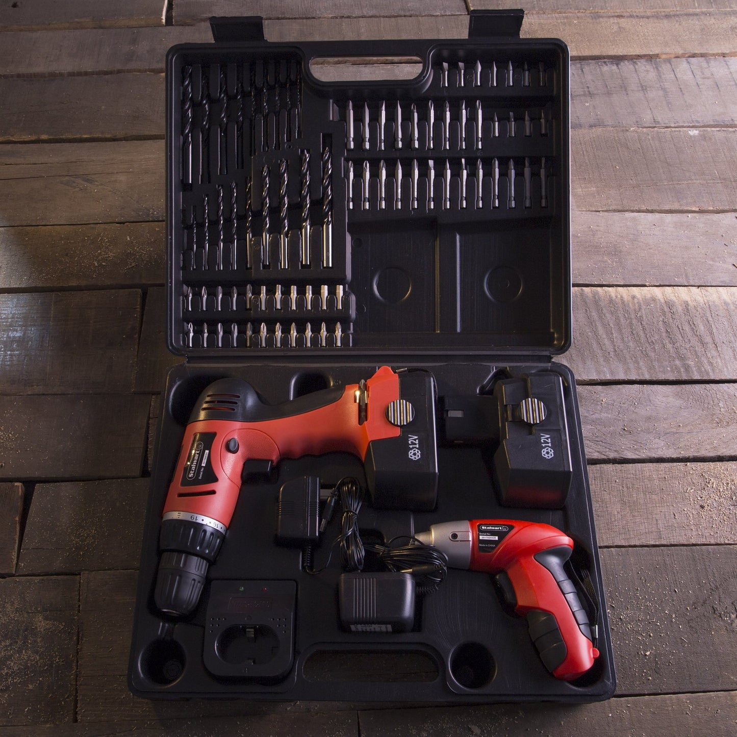 Stalwart 74-Piece Cordless Drill and Screwdriver Set