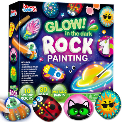 JOYIN Glow in The Dark Rock Painting Kit