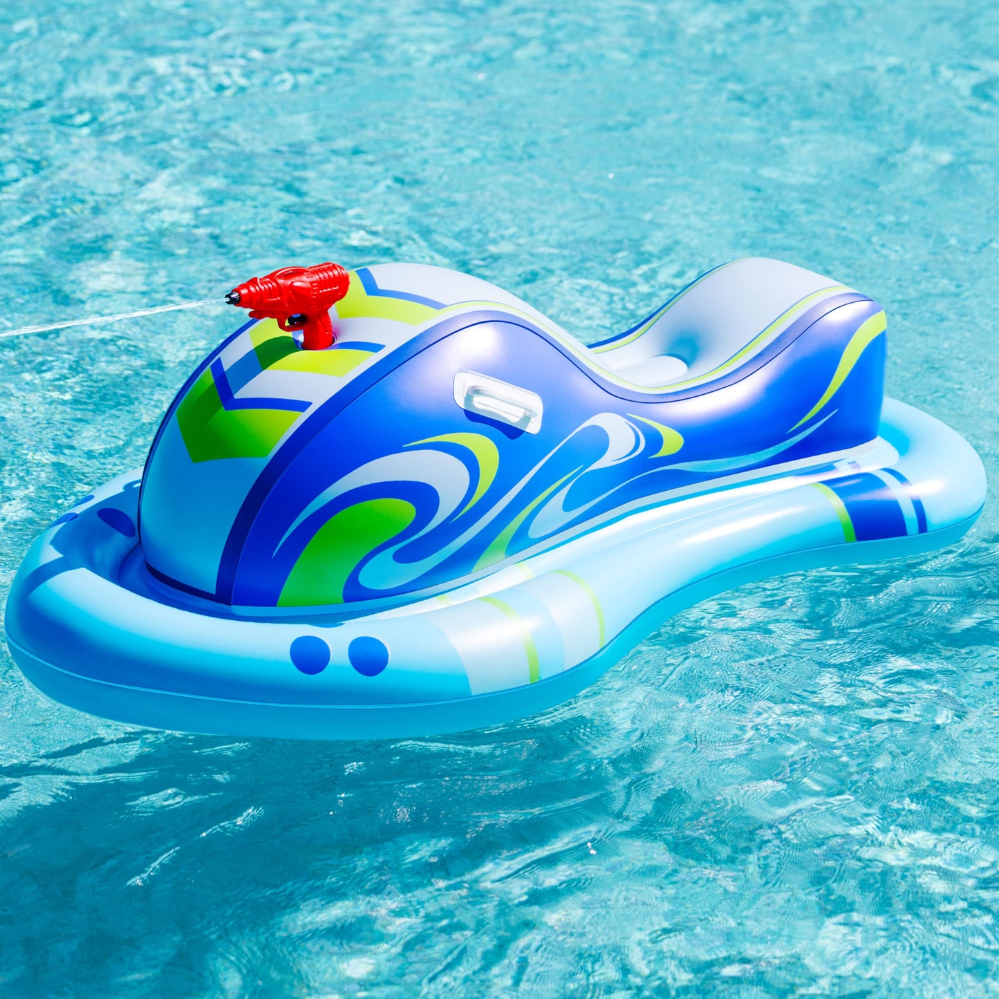 Sloosh Inflatable Jet Ski Pool Float with Water Gun