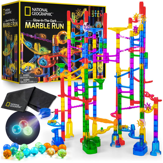 Glowing Marble Run 250-Piece Construction Set