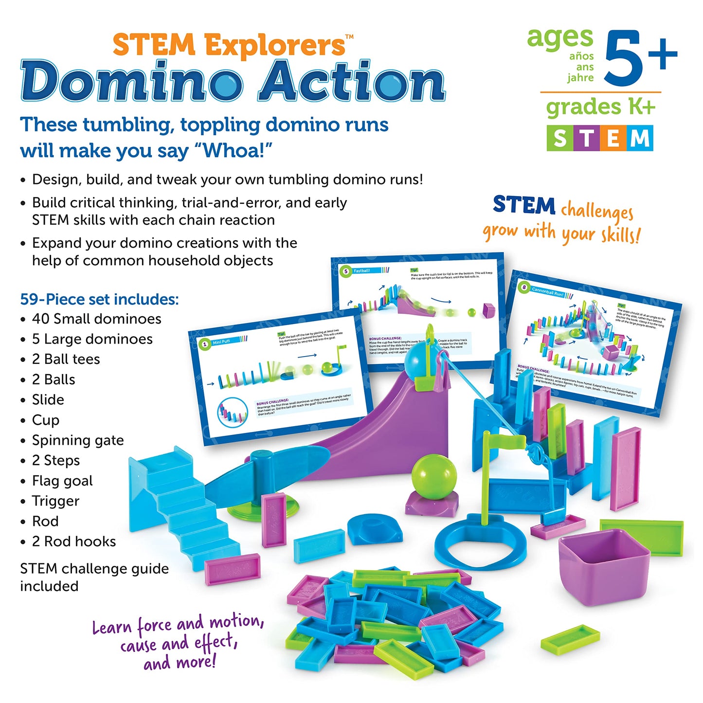 Learning Resources STEM Domino Action Set for Kids