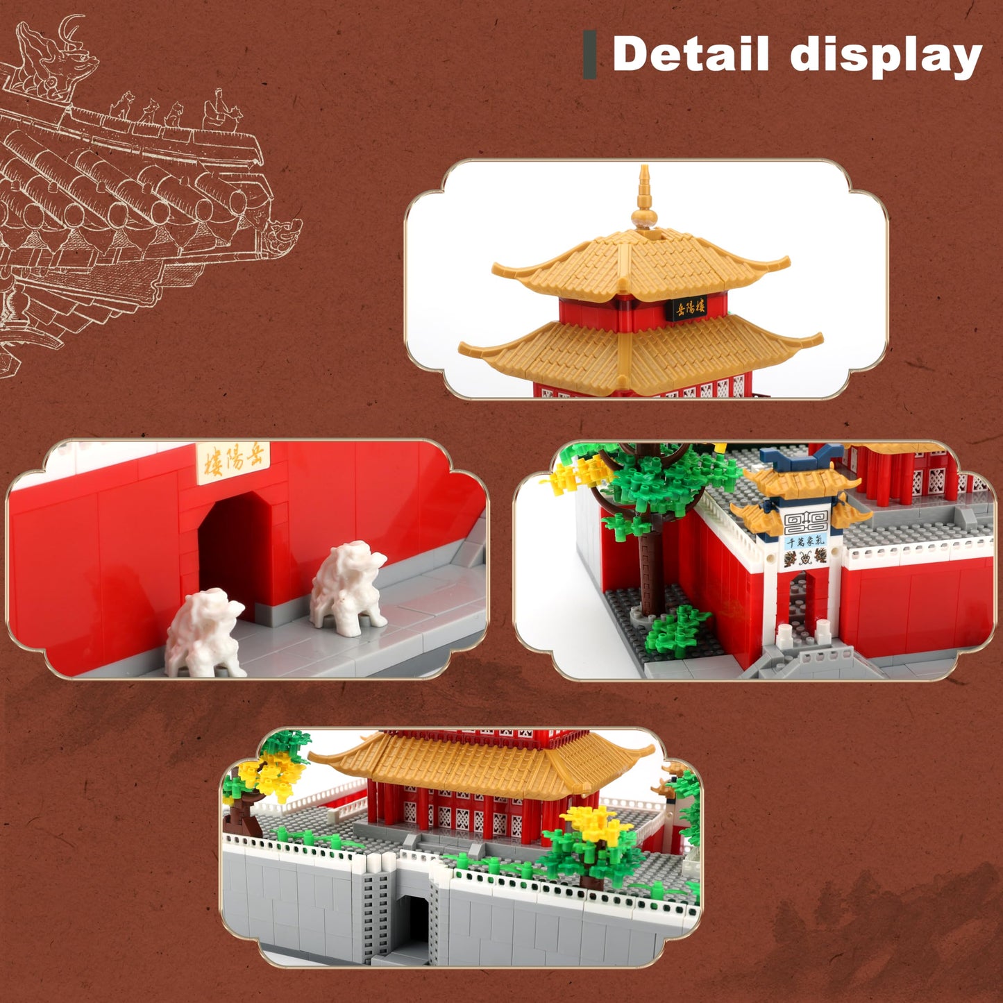 2236 Pcs Micro Building Blocks Asian Architecture Building Set