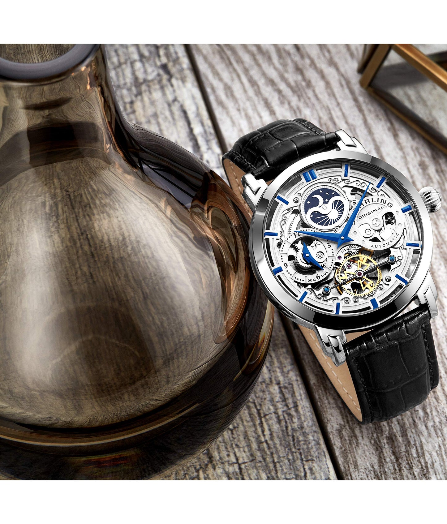 Stuhrling Original Men's Automatic Leather Watch