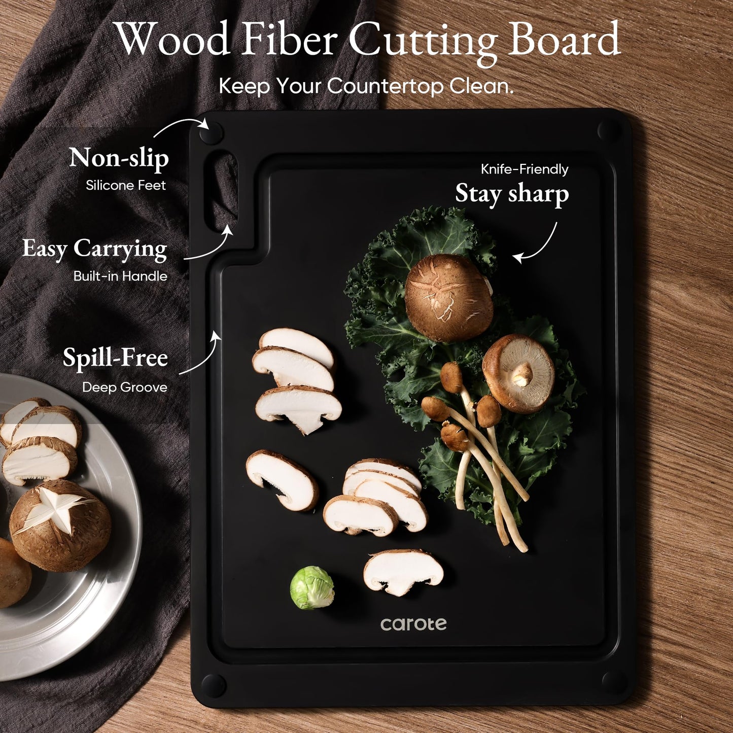 6-Piece CAROTE Stainless Steel Knife Set