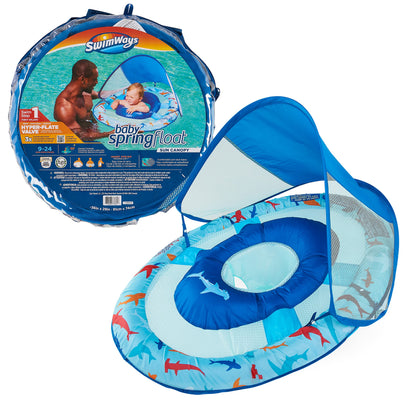 SwimWays Shark Baby Spring Float with Canopy