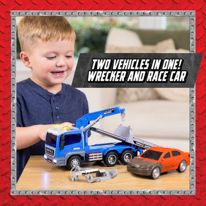 Maxx Action Long Hauler Wrecker with Car