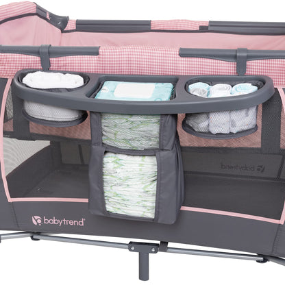 Baby Trend Lil' Snooze Deluxe III, Cozy Pink & Smart Steps Stem EZ Bouncer