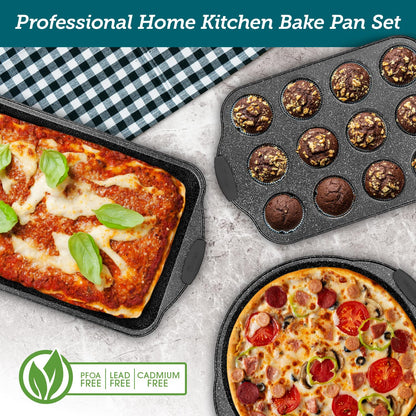8-Piece Nonstick Bakeware Set by BAKKENMASTER