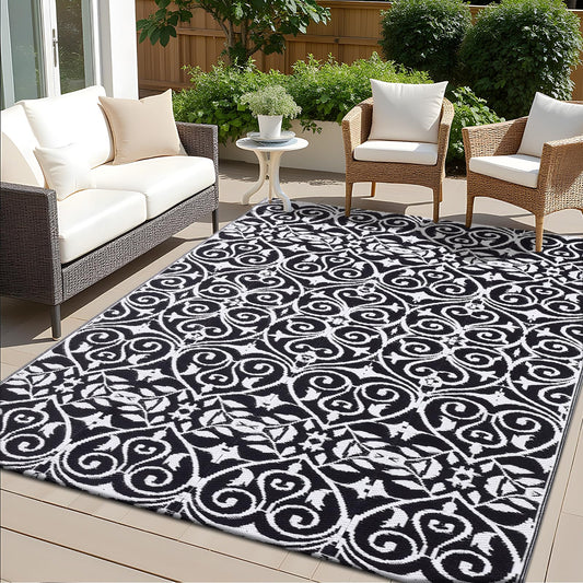 5x8 Outdoor Waterproof Rug for Patio & Deck