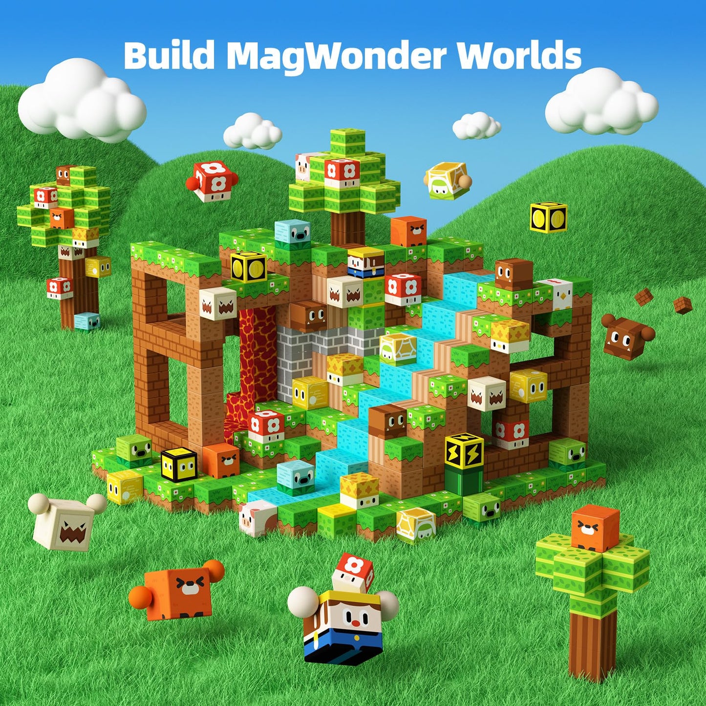 100 PCS Magnetic Building Blocks Kids Toys