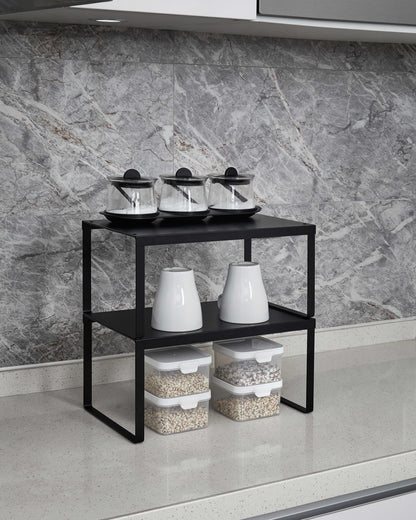 4-Pack Expandable Cabinet Shelf Organizer