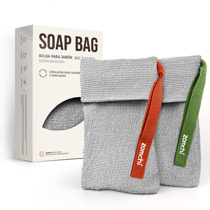 2 Pack Soap Exfoliating Bags for Body Scrubs