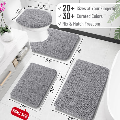 OLANLY Absorbent Chenille Bath Rugs, Quick Dry