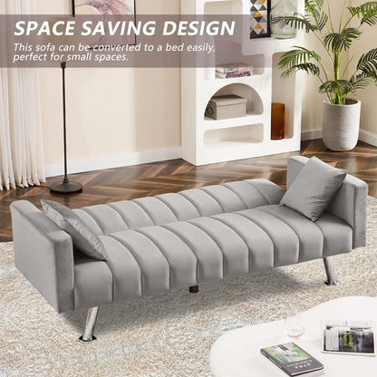 AWQM Modern Convertible Sofa Bed with Pillows