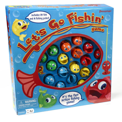 Let's Go Fishin' Game by Pressman - The Original Fast-Action Fishing Game!, 1-4 players