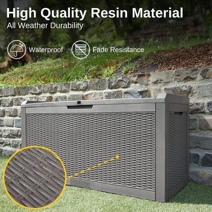 EAST OAK 100 Gallon Waterproof Outdoor Storage Box