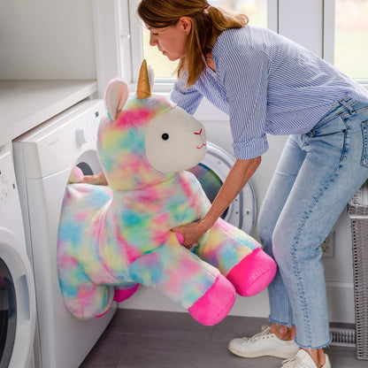 Giant Plush Stuffed Llamacorn with Interactive Surprise