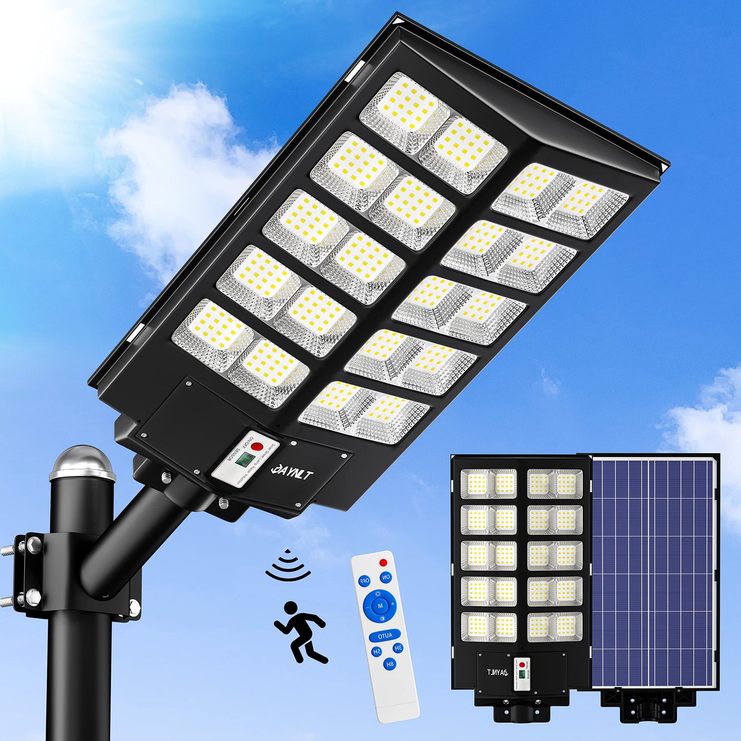 JAYNLT Solar Street Lights with Motion Sensor