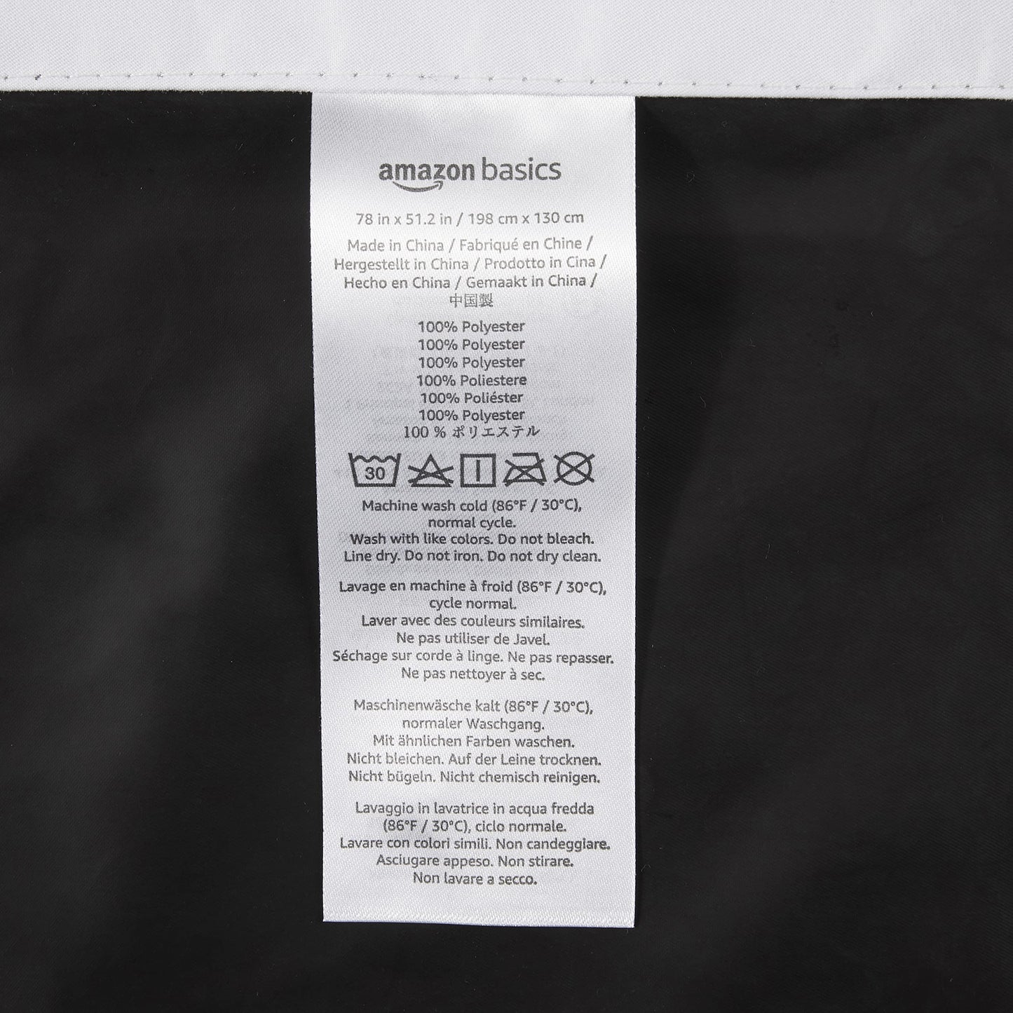 Portable Blackout Curtain Shade, 50" x 78"