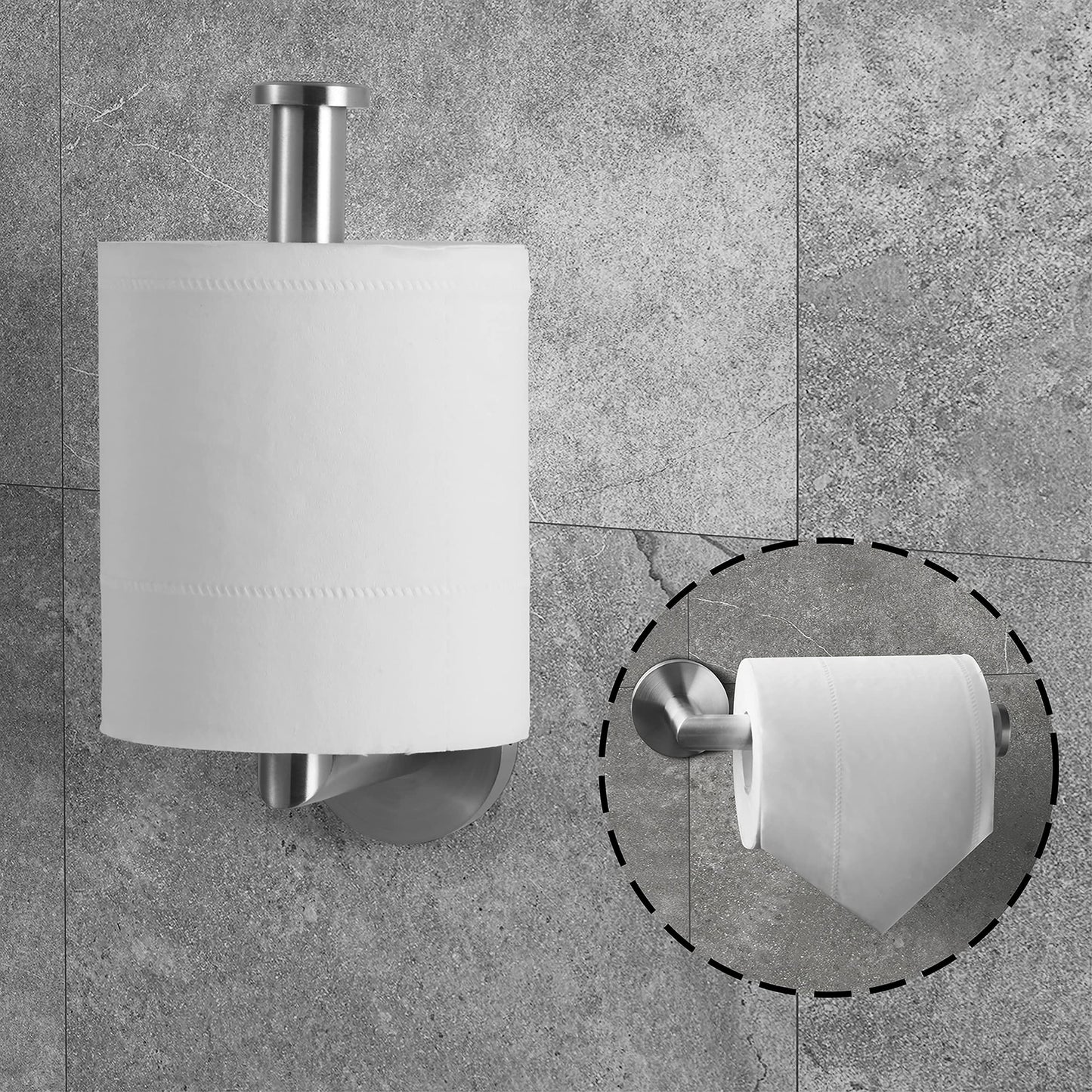 HITSLAM Brushed Nickel Toilet Paper Holder