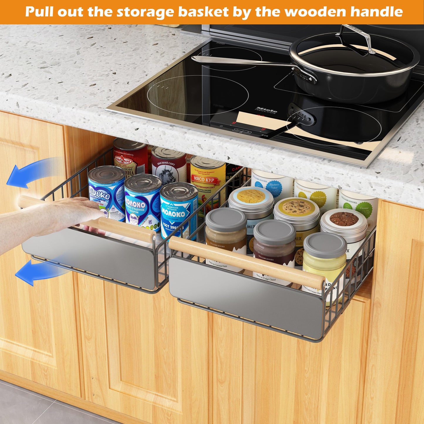 Pull Out Cabinet Organizer - 2 Pack Shelves