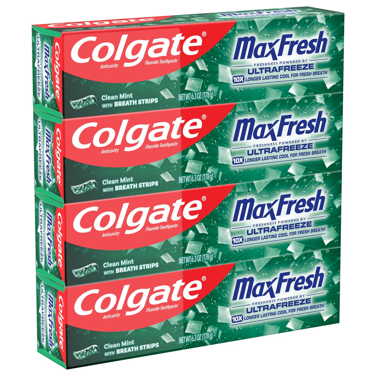 Colgate Max Fresh Whitening Toothpaste, 4-Pack