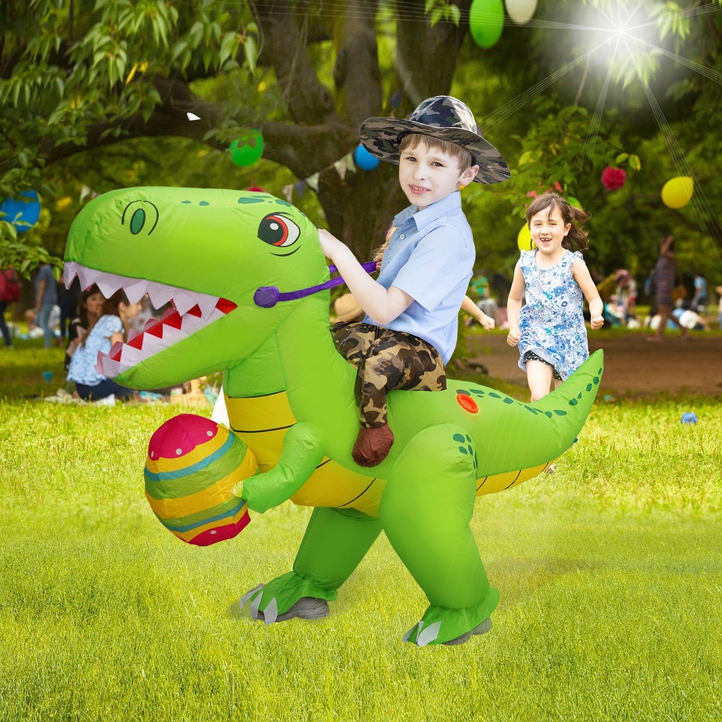 Inflatable T-Rex Costume for Kids Halloween Party