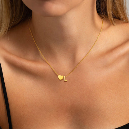 JNZSSWHJJH Initial Necklaces for Women, 18K Gold Plated Letter L Initial Necklace Heart Necklace Dainty Gold Initial Necklaces for Women Teen Girl Gifts Gold Jewelry Christmas Gifts for Girls Mom Grandma Wife