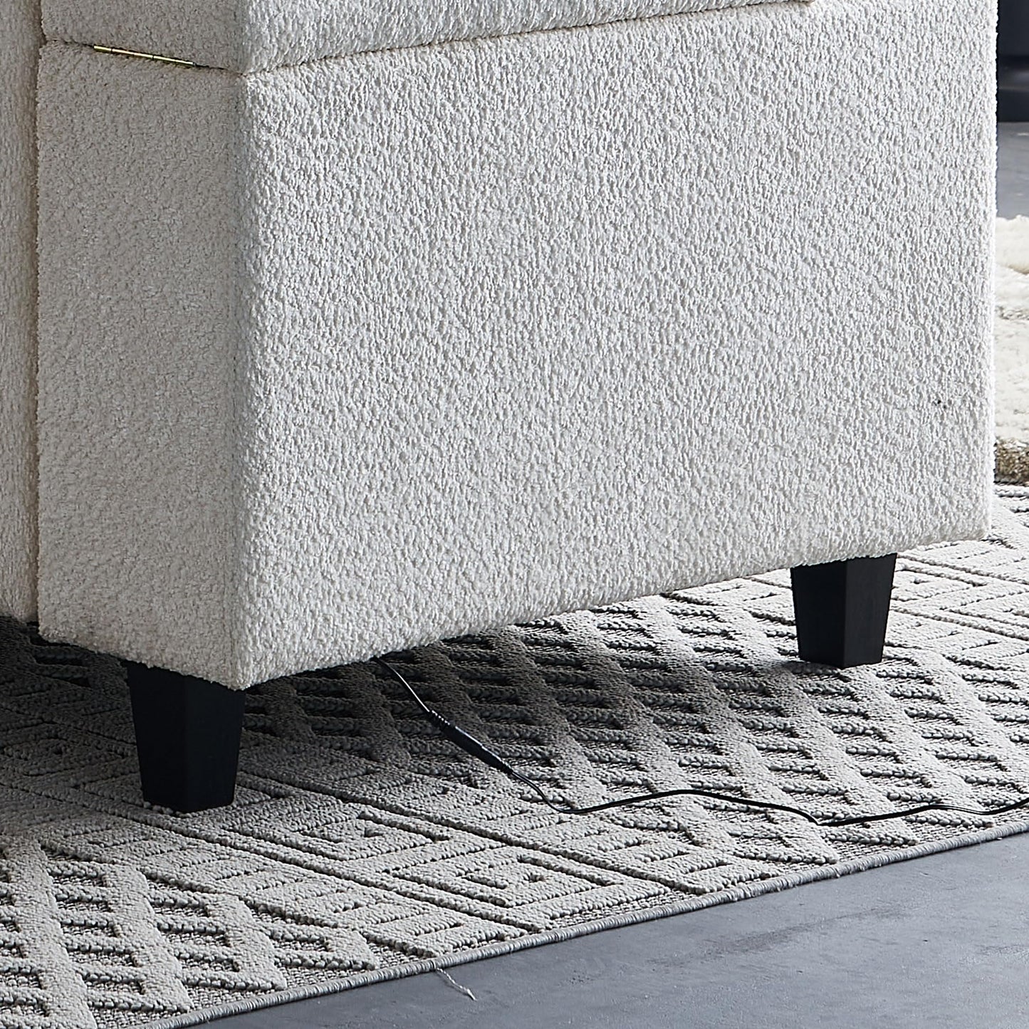 L-Shaped Sectional Couch with USB & Bluetooth