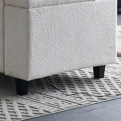 L-Shaped Sectional Couch with USB & Bluetooth