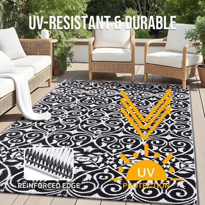 5x8 Outdoor Waterproof Rug for Patio & Deck