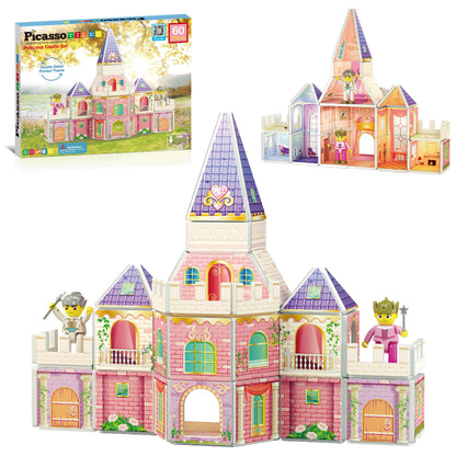 PicassoTiles Princess Castle Magnetic Building Blocks