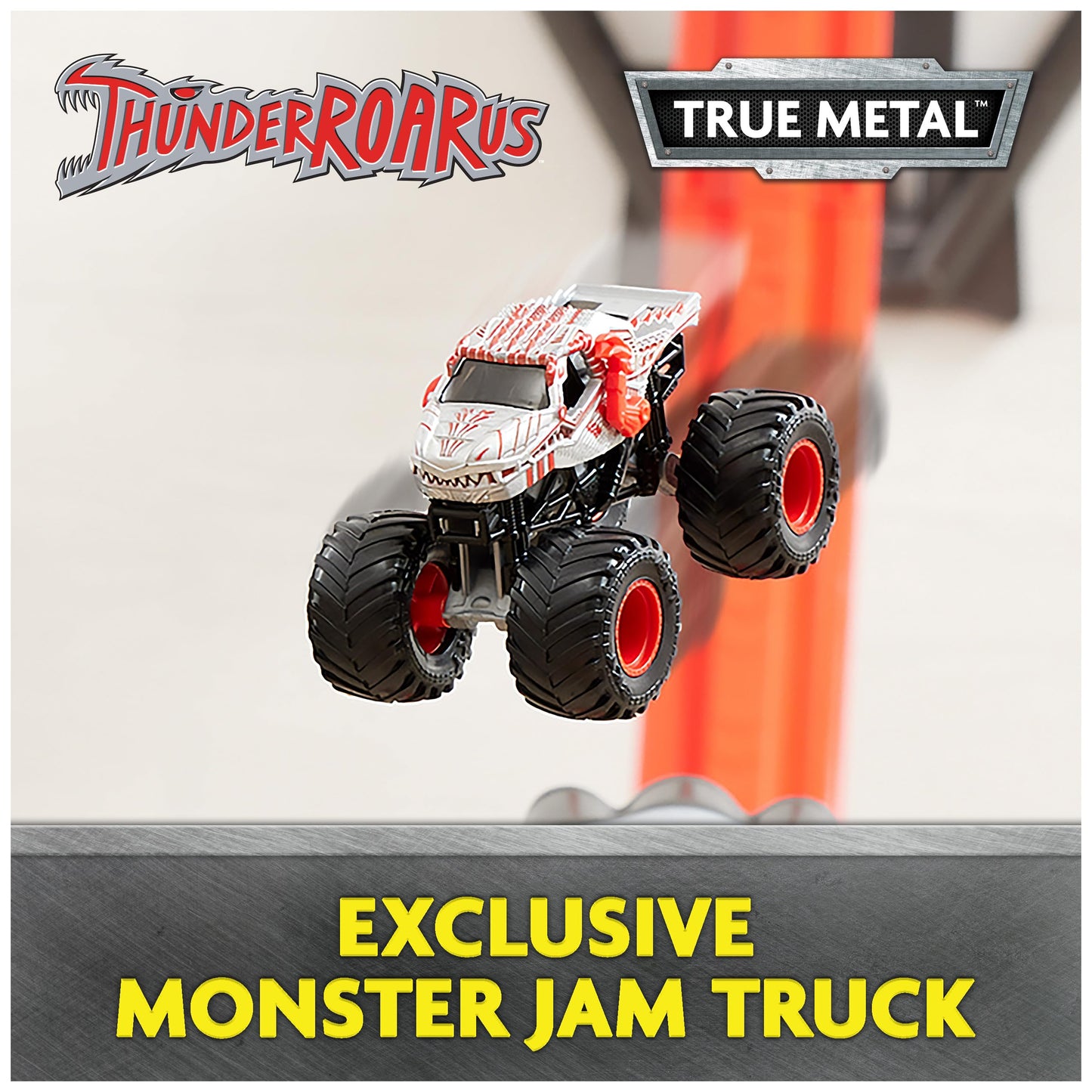 Monster Jam ThunderROARus Drop Playset with Exclusive Monster Truck, Over 6 Feet Tall, Lights & Sounds, Kids Dinosaur Toys for Boys and Girls Ages 4-6+