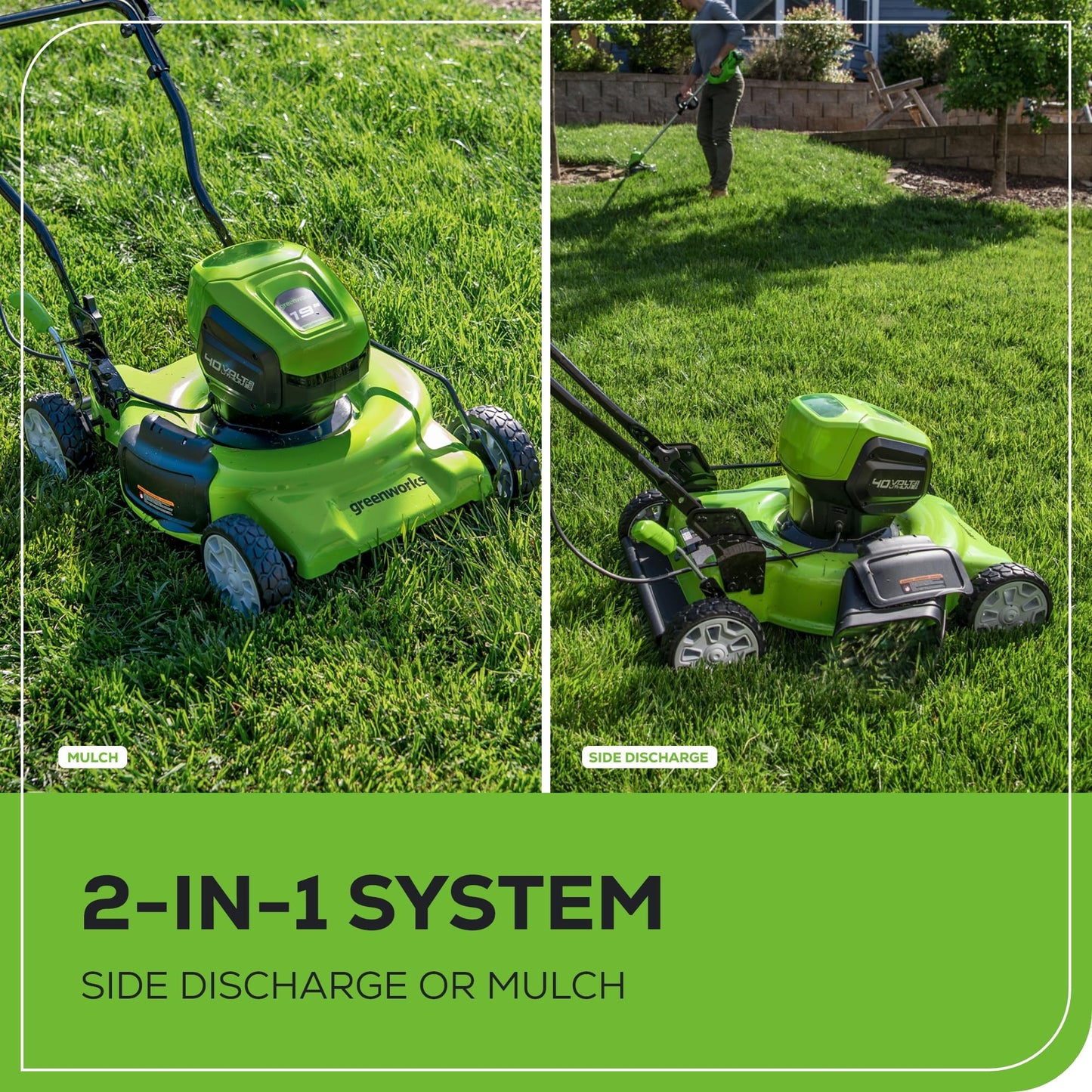 40V Brushless Cordless Lawn Mower by Greenworks