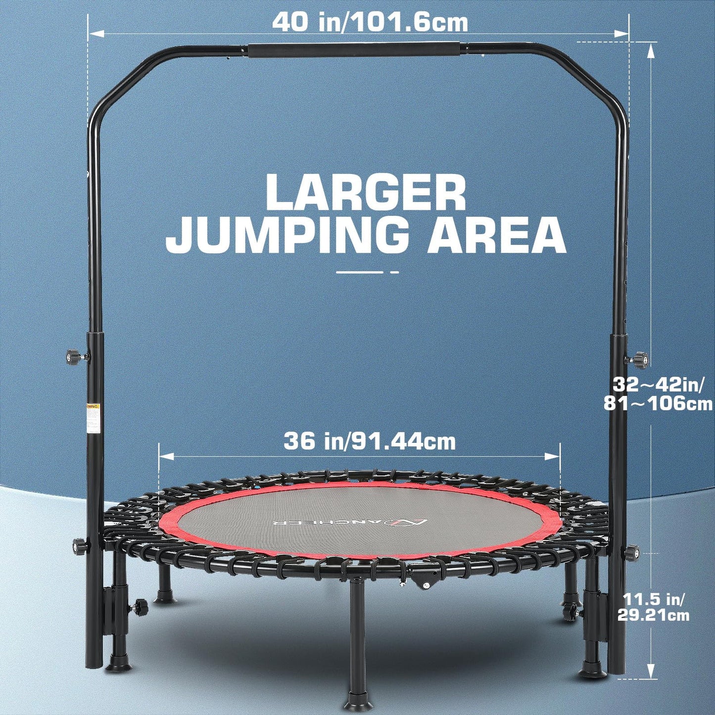 ANCHEER 40" Foldable Trampoline with Handle