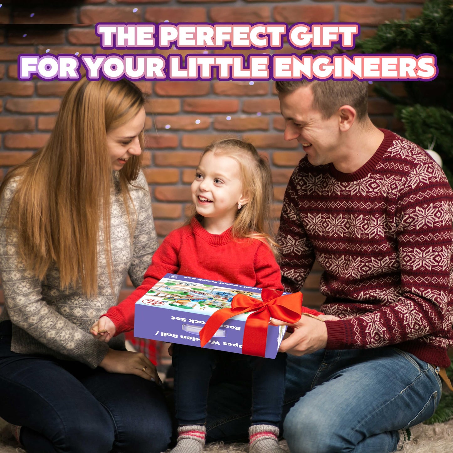 172-Piece Wooden Train Set for Kids
