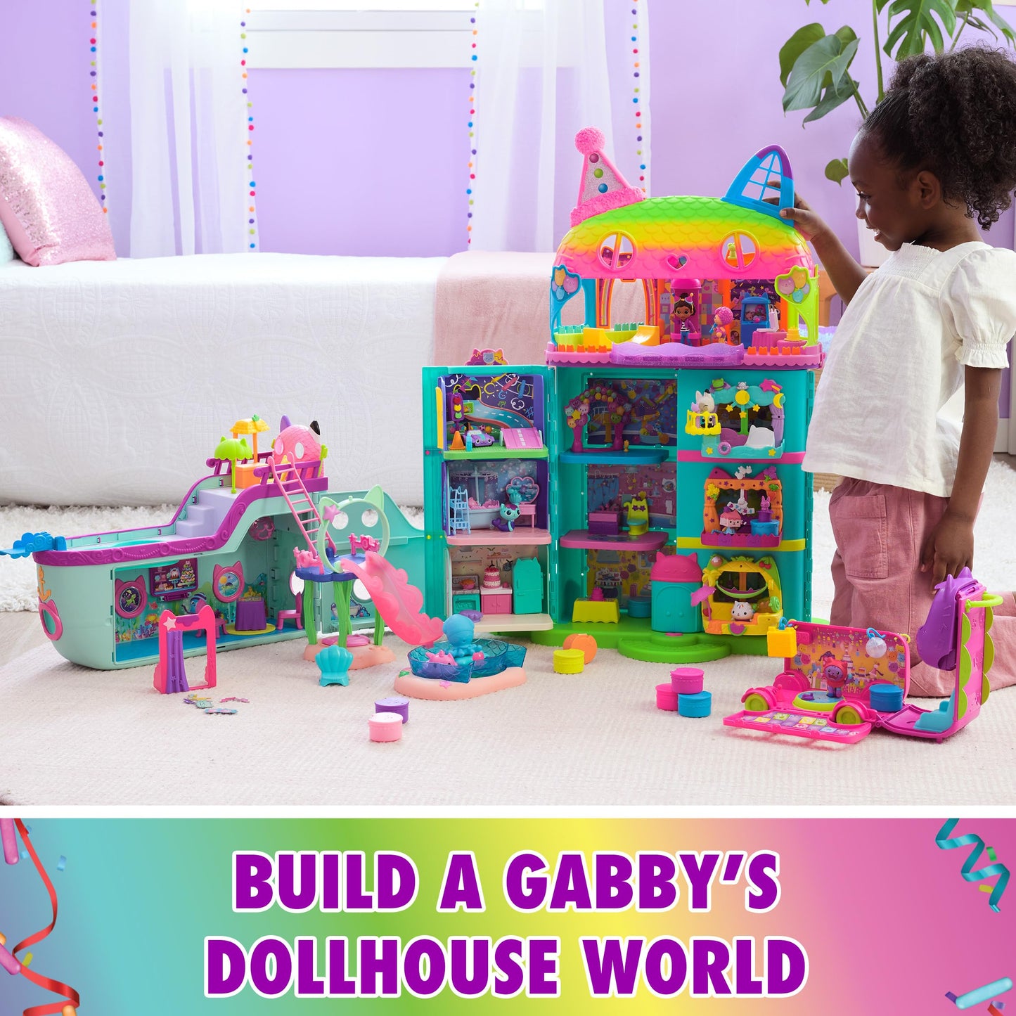 Gabby's Dollhouse Party Room Playset with Figures