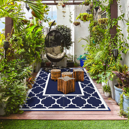 GENIMO Waterproof Outdoor Rug for Patio & Beach
