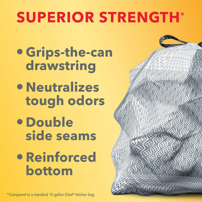 Glad 13 Gallon ForceFlexPlus Trash Bags, 34 Count