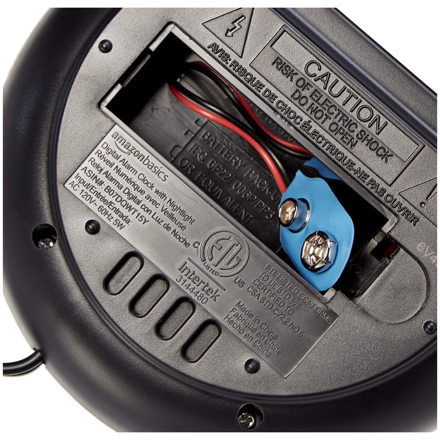 Digital Oval Alarm Clock with LED Display