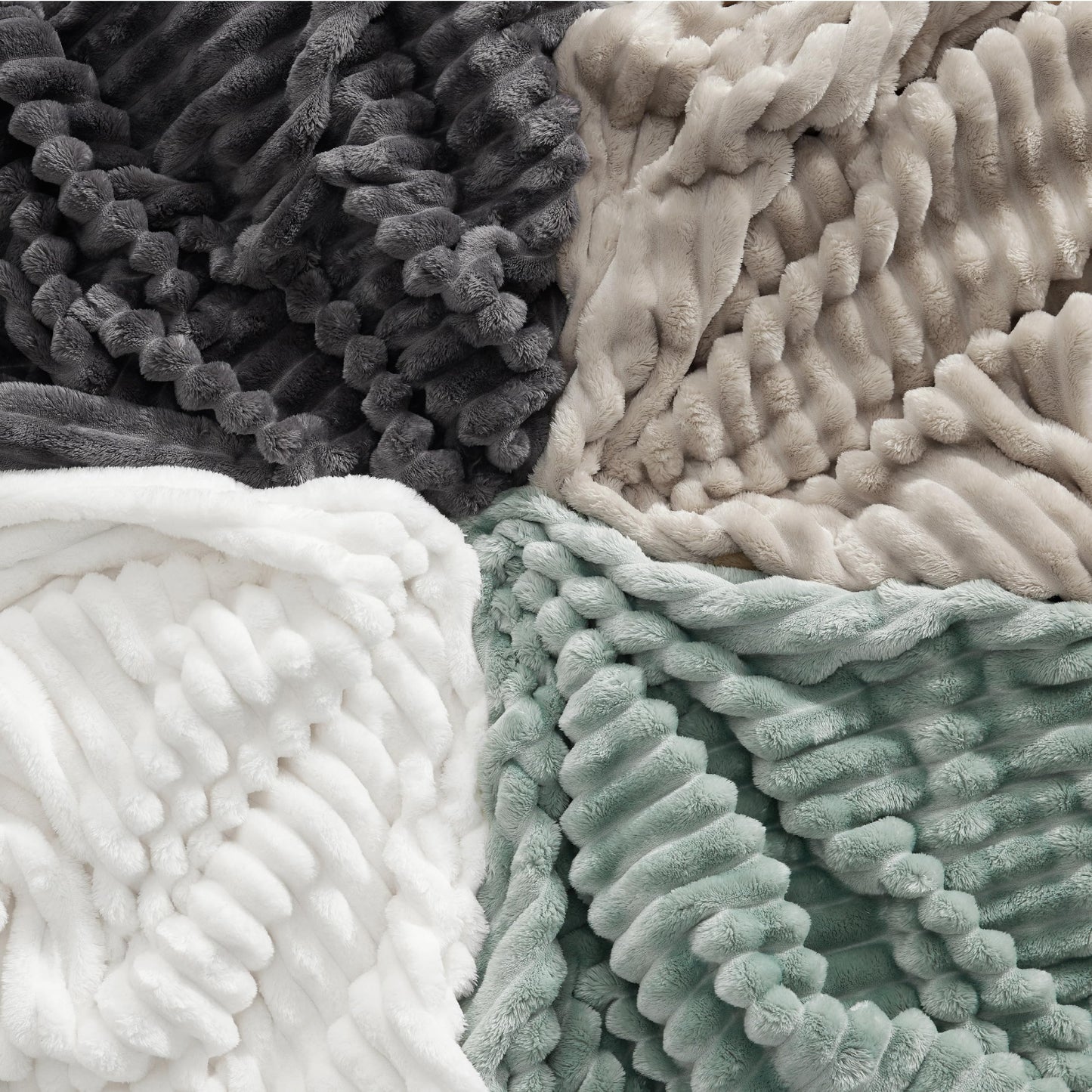 Bedsure Cozy White Throw Blanket for Couch
