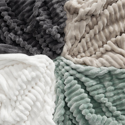 Bedsure Cozy White Throw Blanket for Couch