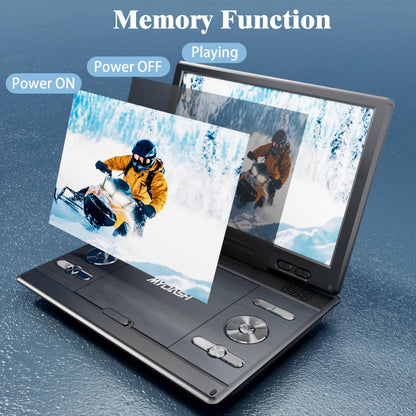 14.9" Portable DVD Player with Swivel Screen