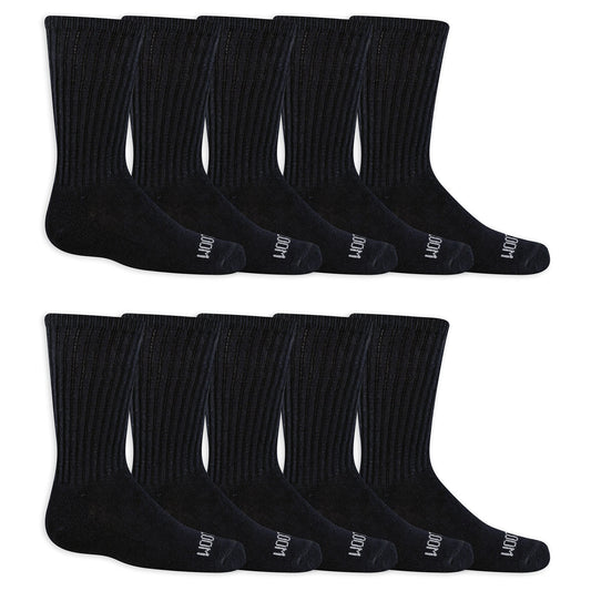 Fruit of the Loom Boys' Crew Socks 10-Pack