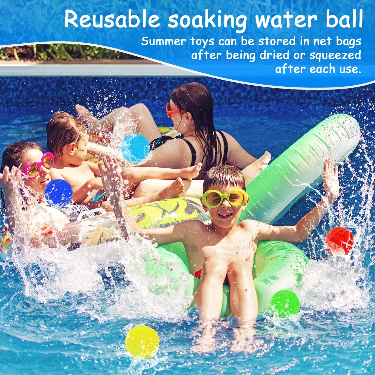 Reusable Water Balloons for Kids - 100 Pack