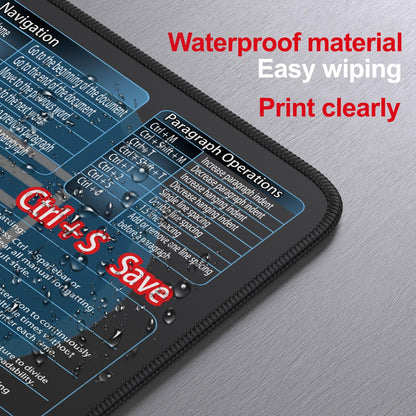 XXL Mouse Pad with Excel & Word Shortcuts