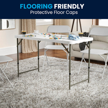 4' Folding Event Table with Adjustable Legs