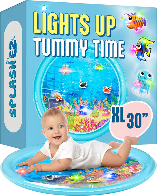 SplashEZ Tummy Time Water Mat with LED Fish