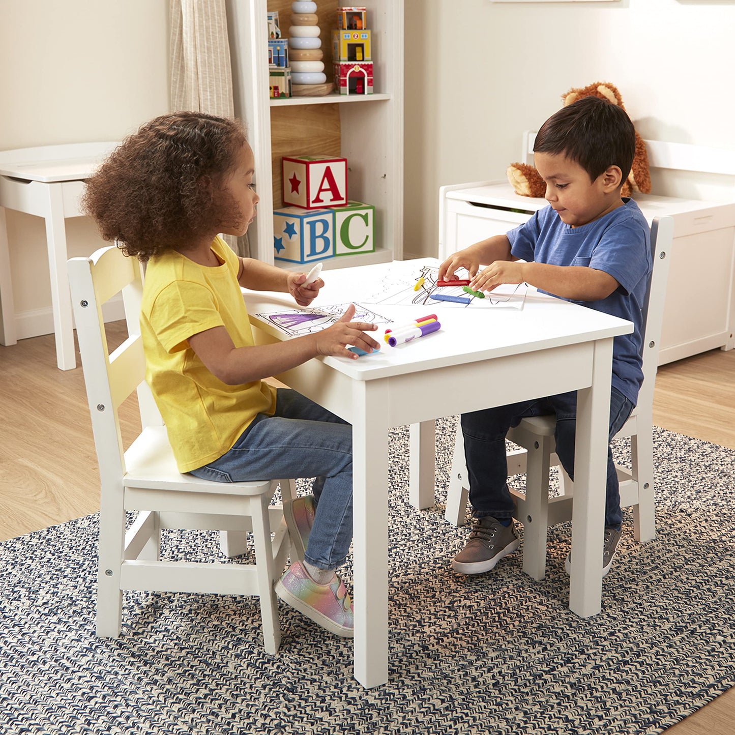 Melissa & Doug Wooden Table and Chairs Set